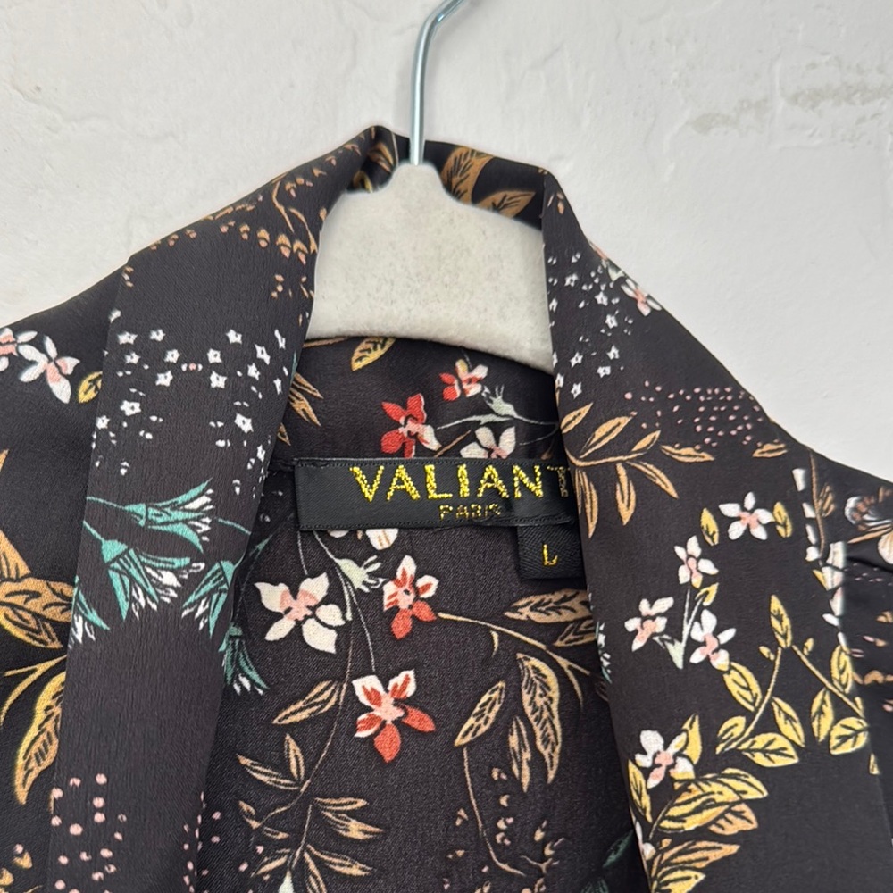 Valiant Paris Floral Ruffle Sleeve Boho Blouse (Size L) - Picture 2 of 4